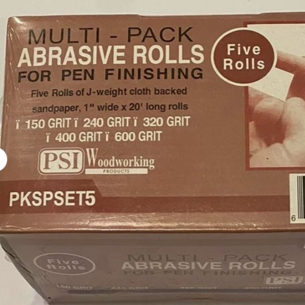 Sealed PSI Woodworking Multi Pack Abrasive Rolls For Pen Finishing 5 Rolls